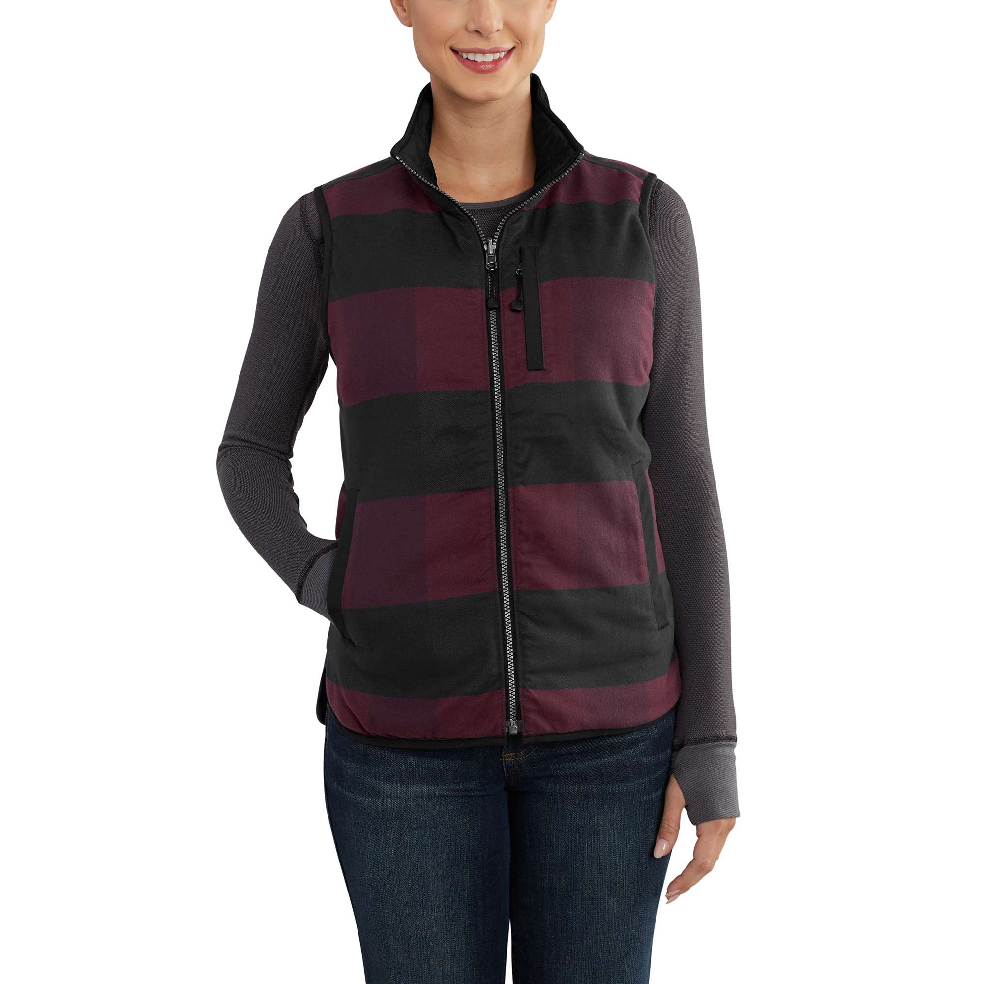 Amoret Reversible Flannel-Lined Vest - Image 2