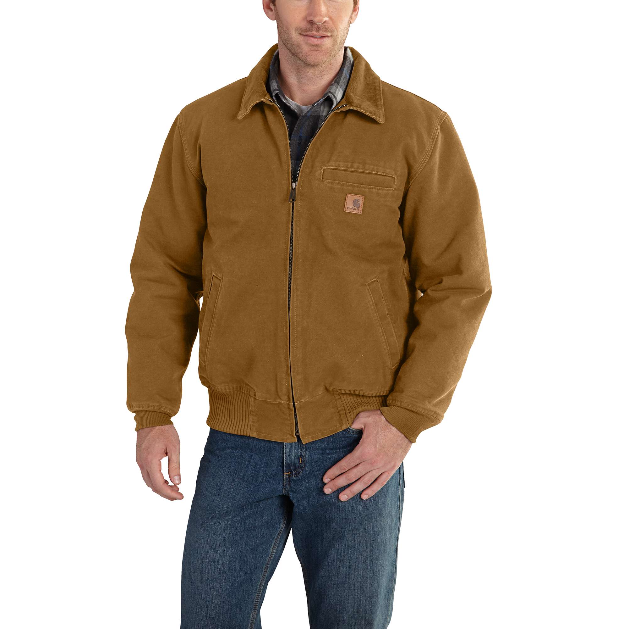 Bankston Quilted Flannel-Lined Bomber Jacket