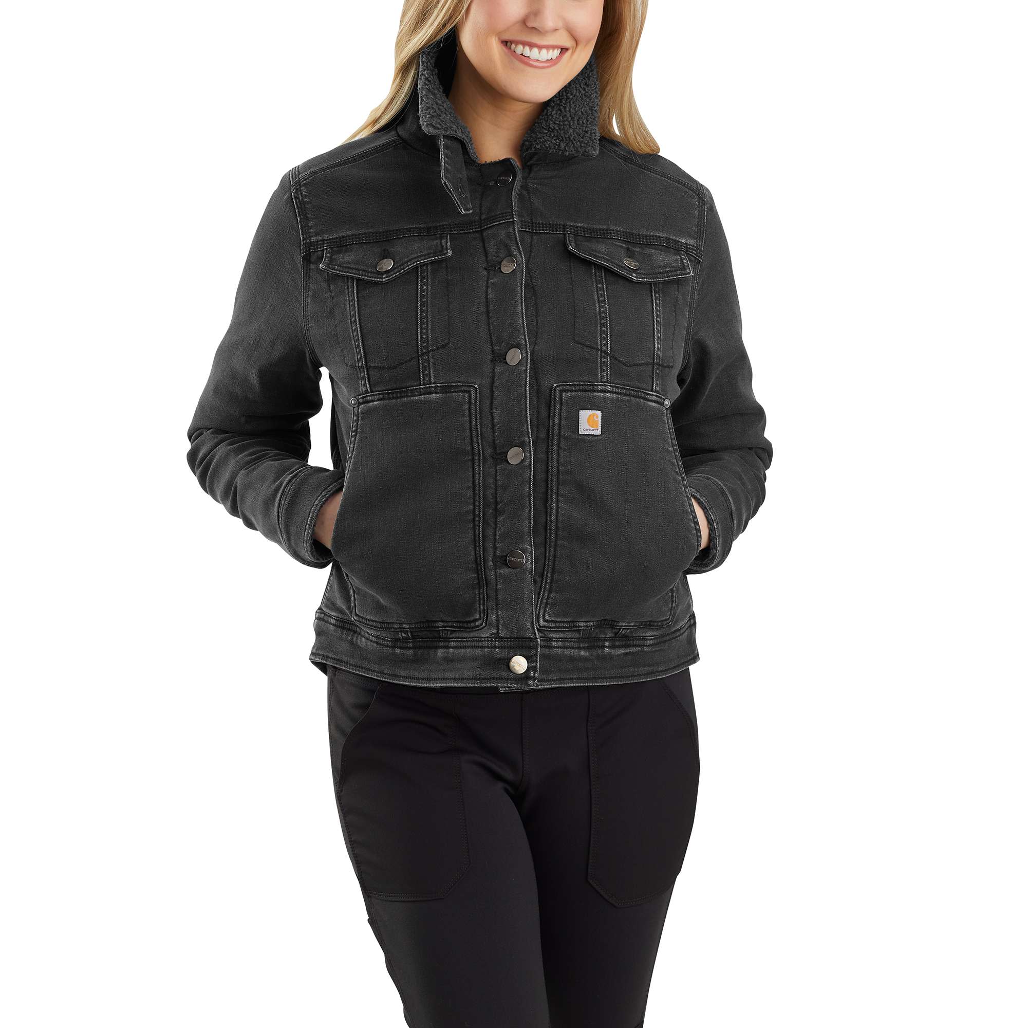 Carhartt® Rugged Flex® Denim Sherpa-Lined Jacket - Image 2