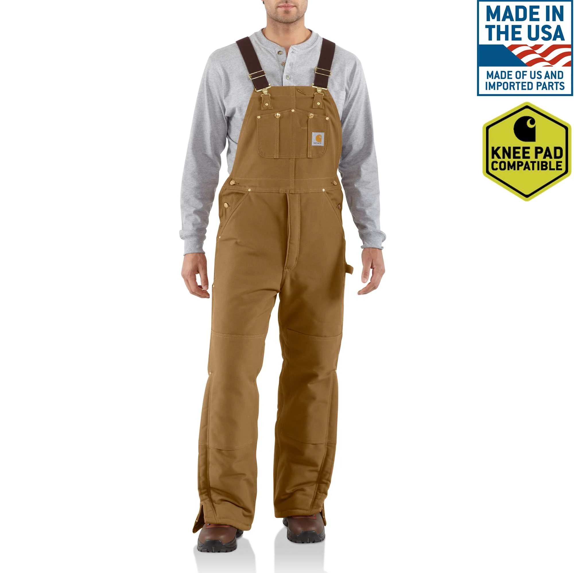 Duck Bib Overall / Arctic Quilt Lined