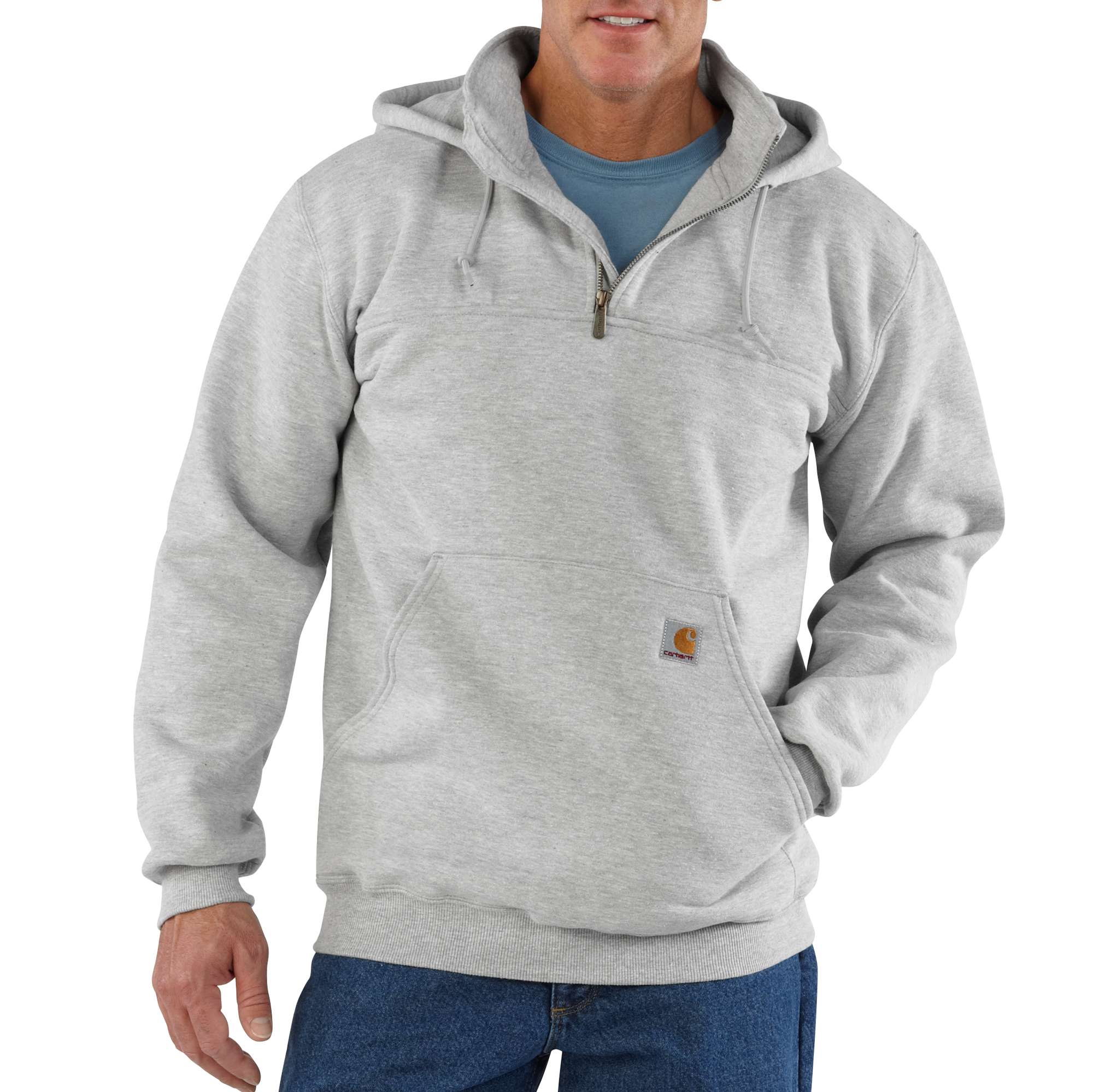 Heavyweight Hooded Zip-Mock Sweatshirt