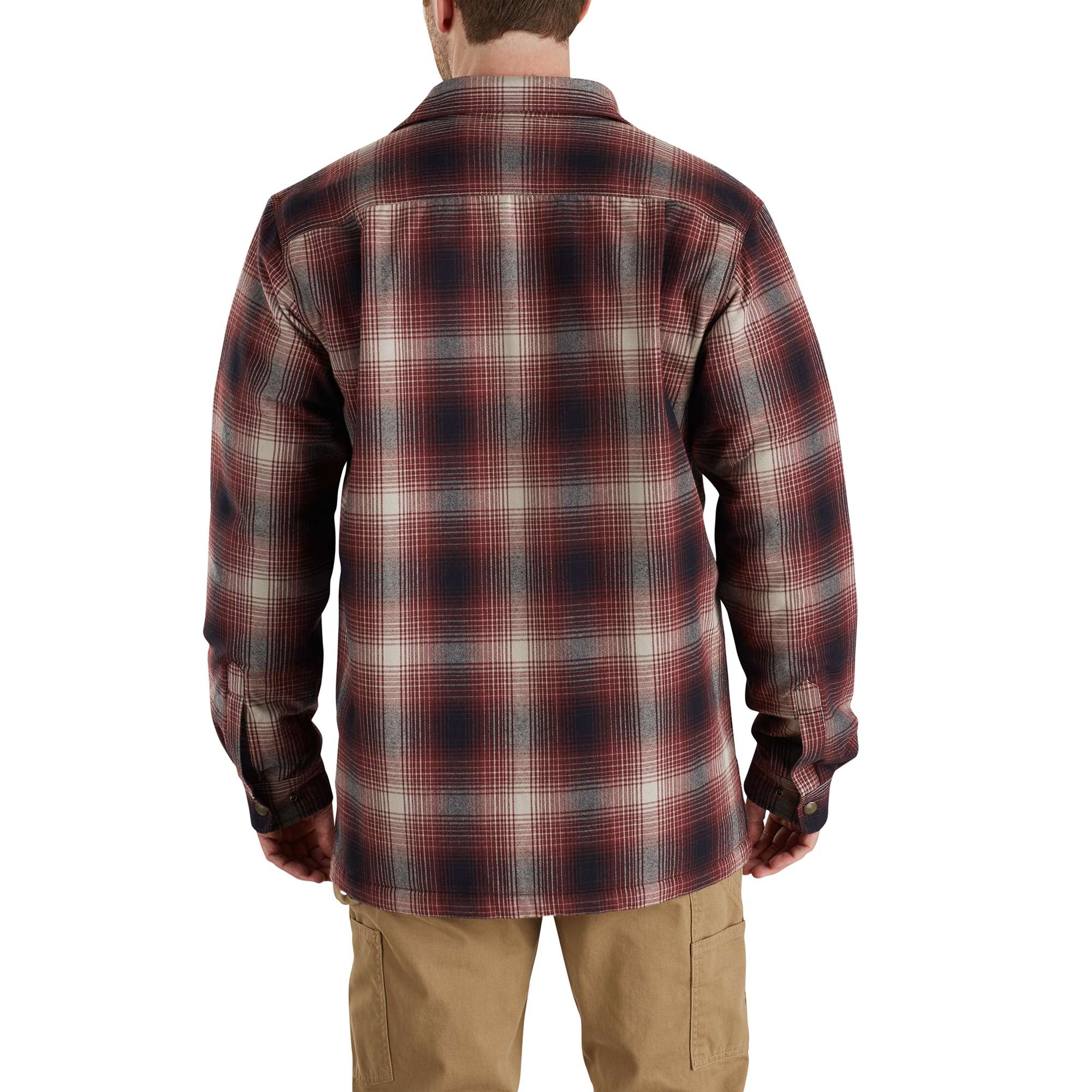 Hubbard Sherpa-Lined Plaid Flannel Shirt Jac - Image 2