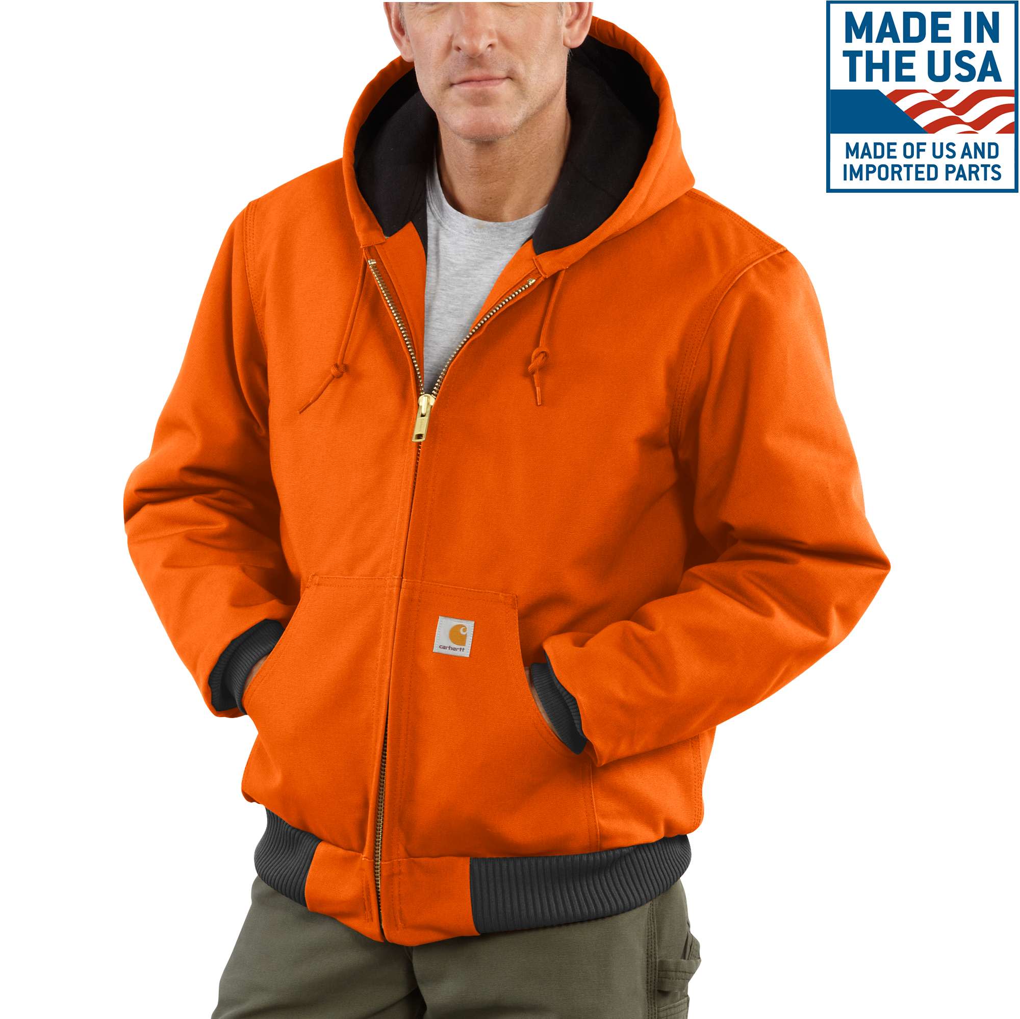 Loose Fit Firm Duck Insulated Flannel-Lined Active Jac