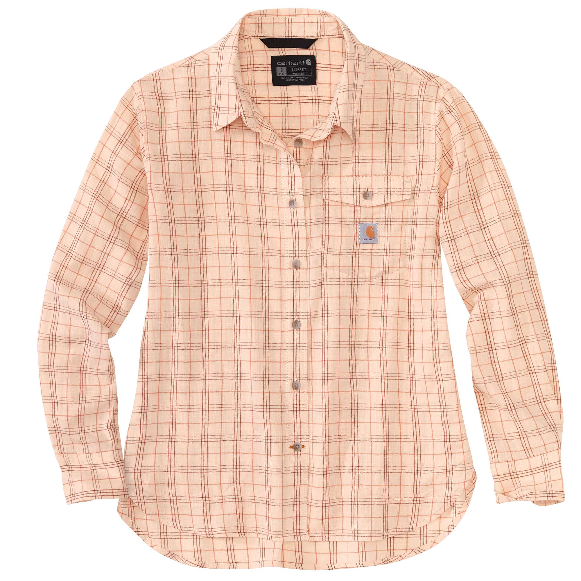 Loose Fit Lightweight Plaid Shirt