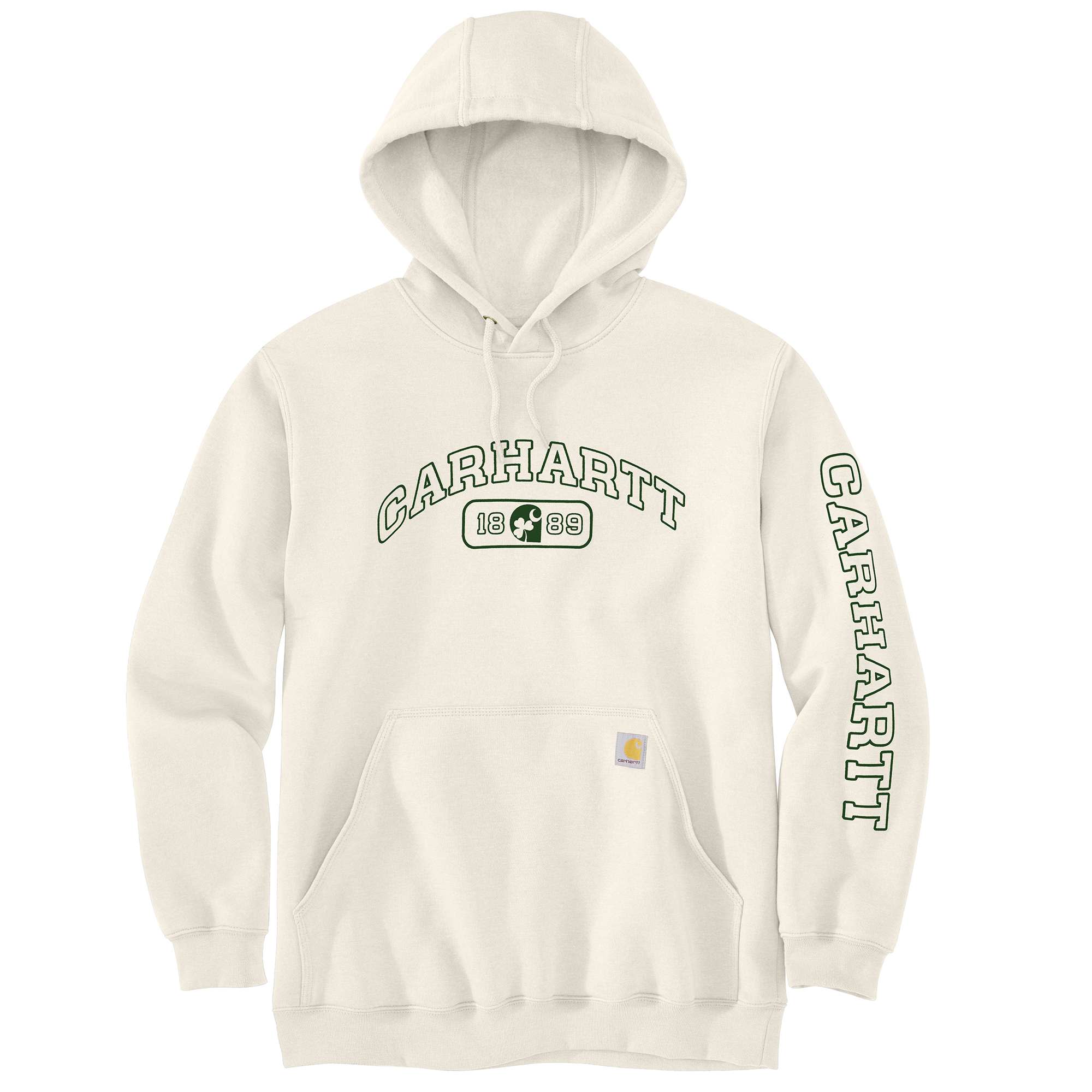Loose Fit Midweight Hooded Shamrock Graphic Sweatshirt