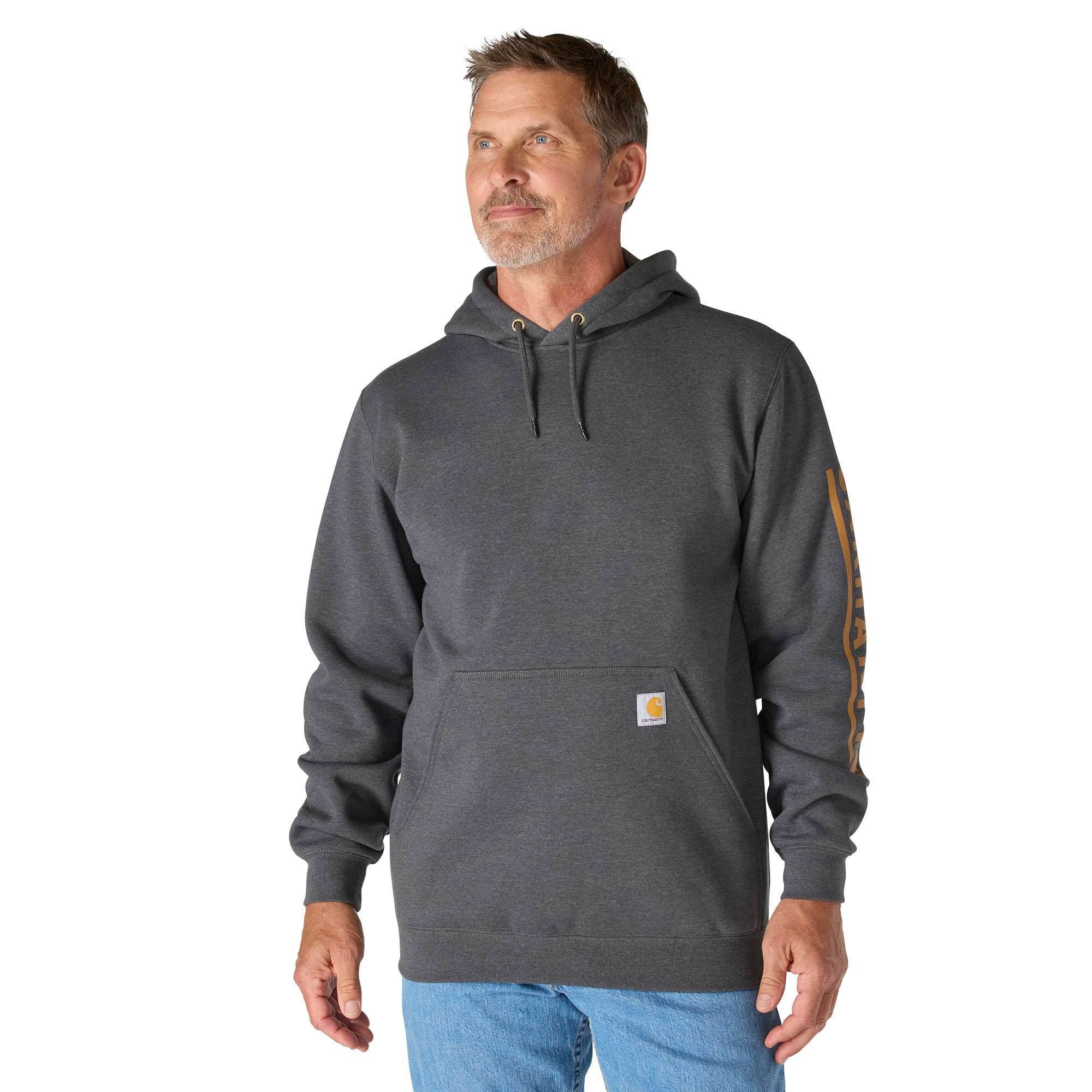 Loose Fit Midweight Logo Sleeve Graphic Sweatshirt