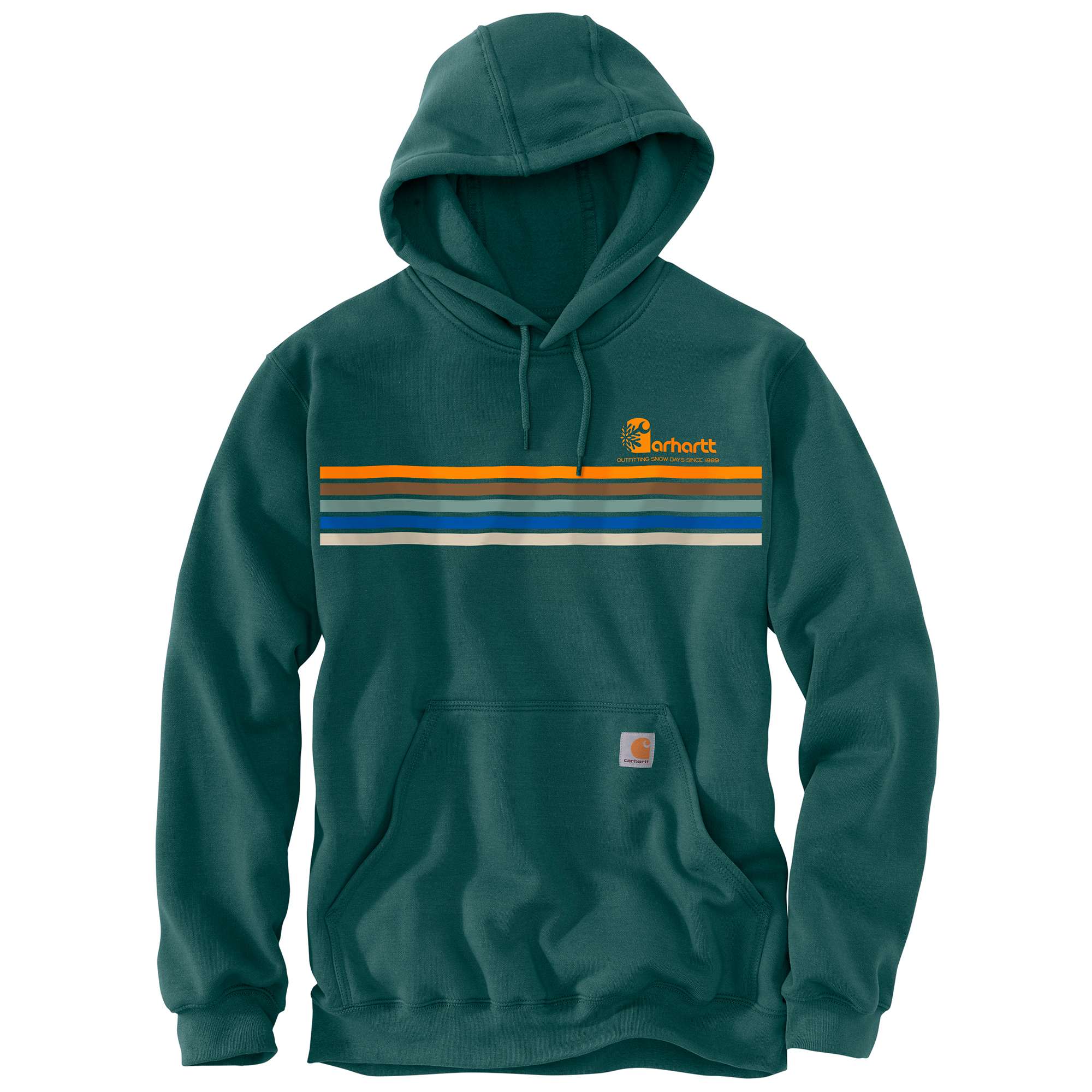 Loose Fit Midweight Stripe Graphic Sweatshirt