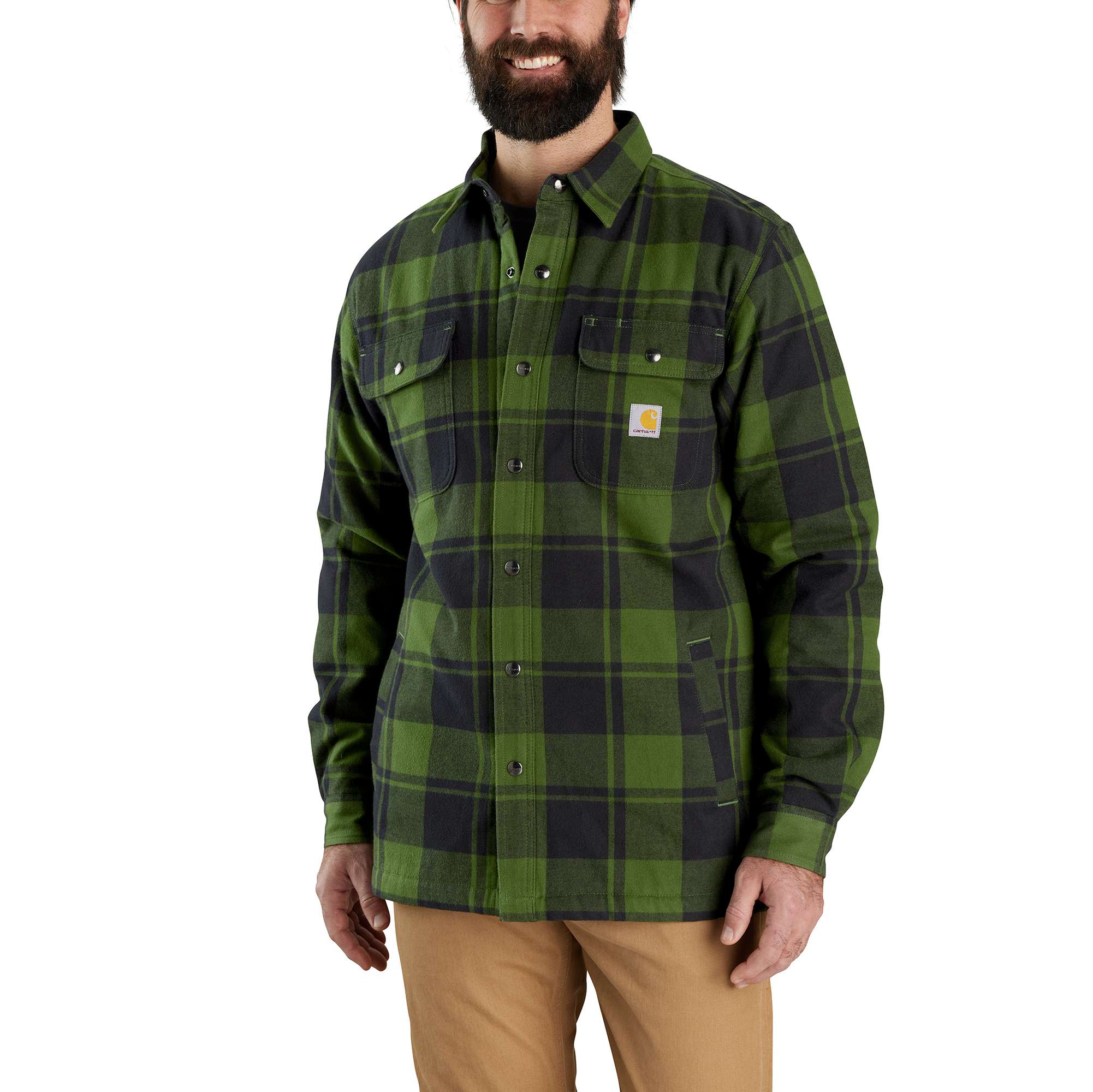Relaxed Fit Flannel Sherpa-Lined Shirt Jac