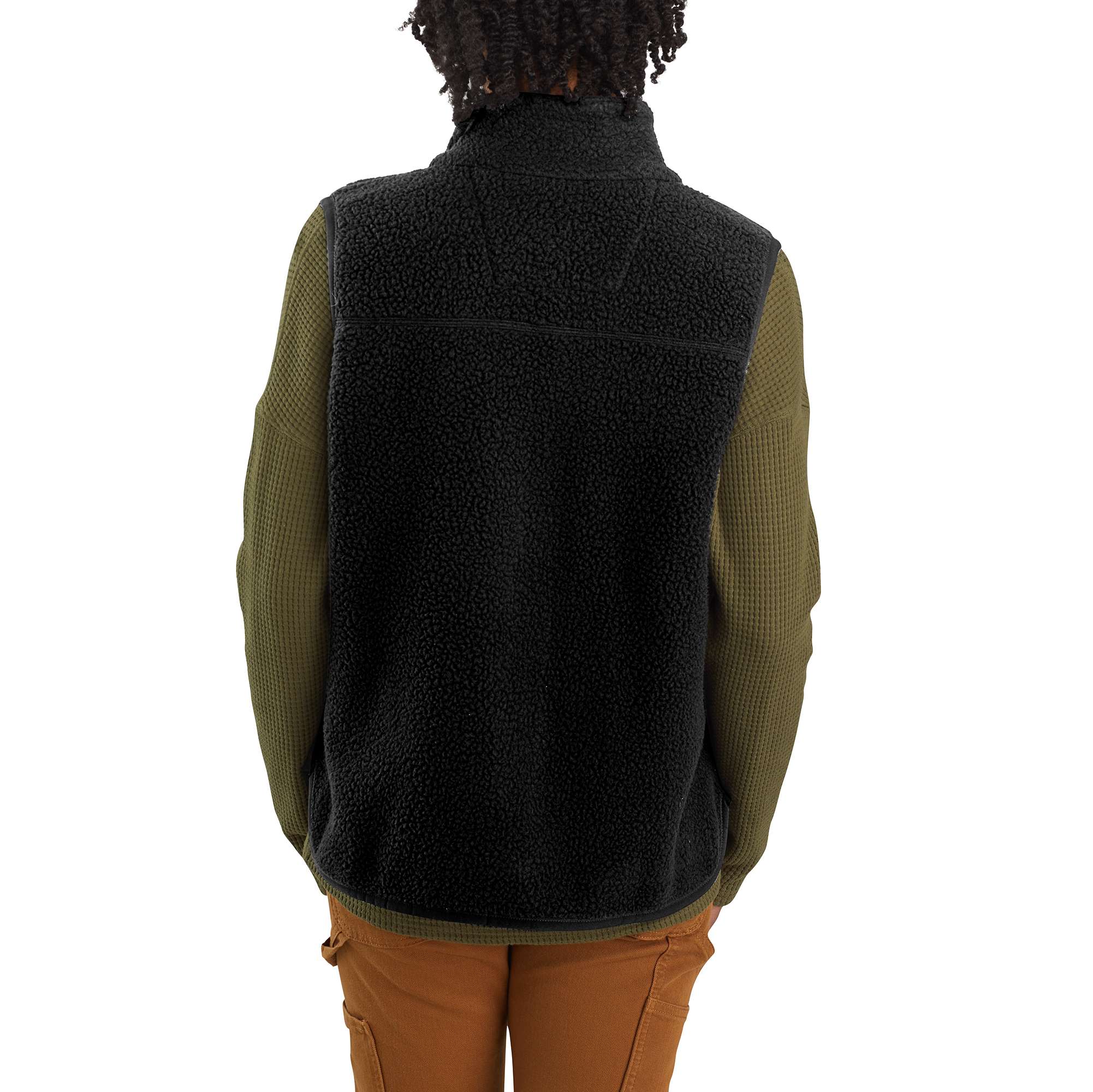 Relaxed Fit Fleece Snap-Front Vest - Image 2