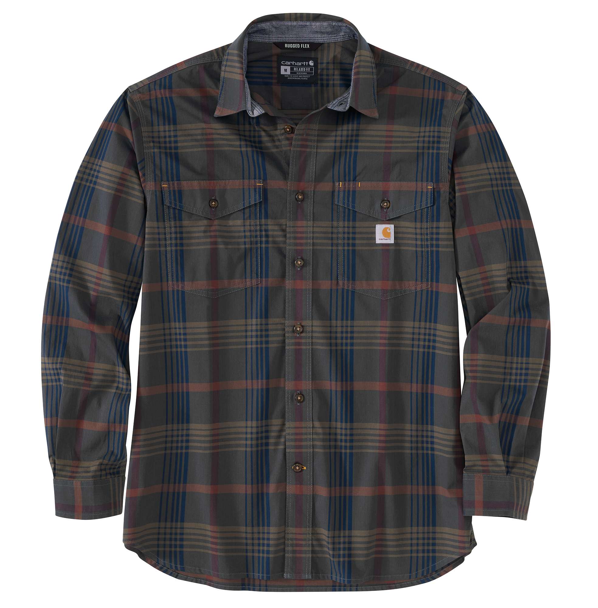 Rugged Flex® Relaxed Fit Lightweight Long-Sleeve Plaid Shirt
