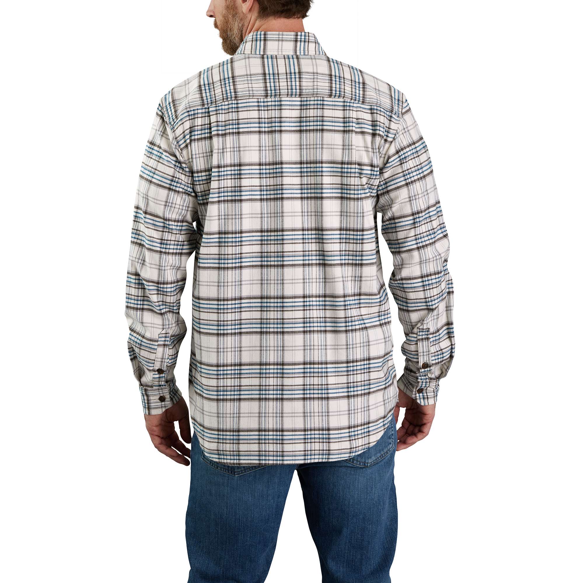 Rugged Flex® Relaxed Fit Midweight Flannel Long-Sleeve Plaid Shirt - Image 2