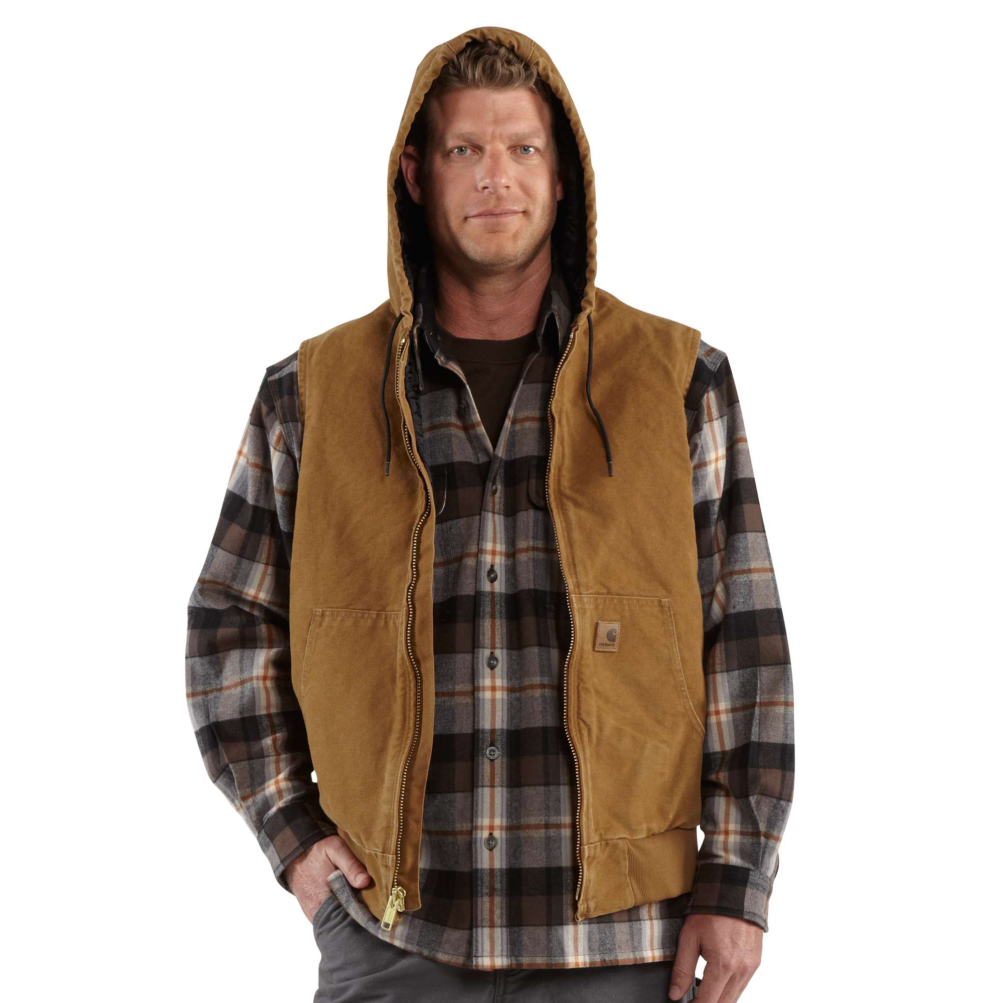 Sandstone Hooded Active Vest - Image 2