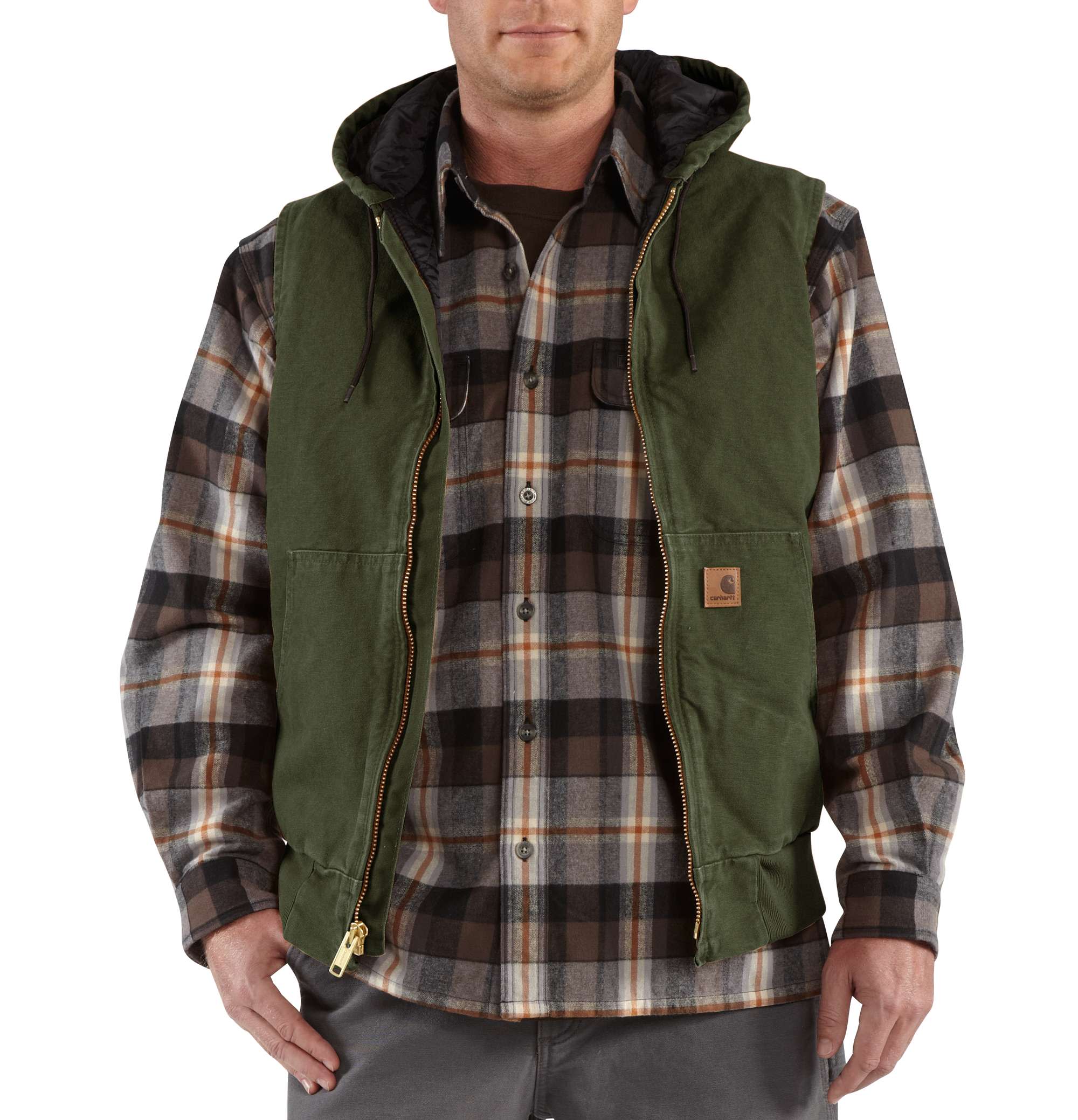 Sandstone Hooded Active Vest