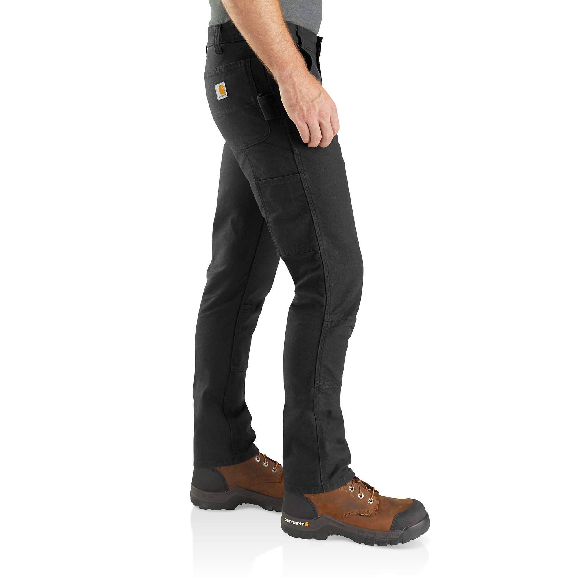 Slim Tapered Rugged Flex™ Duck Double-Front Dungaree - Image 4