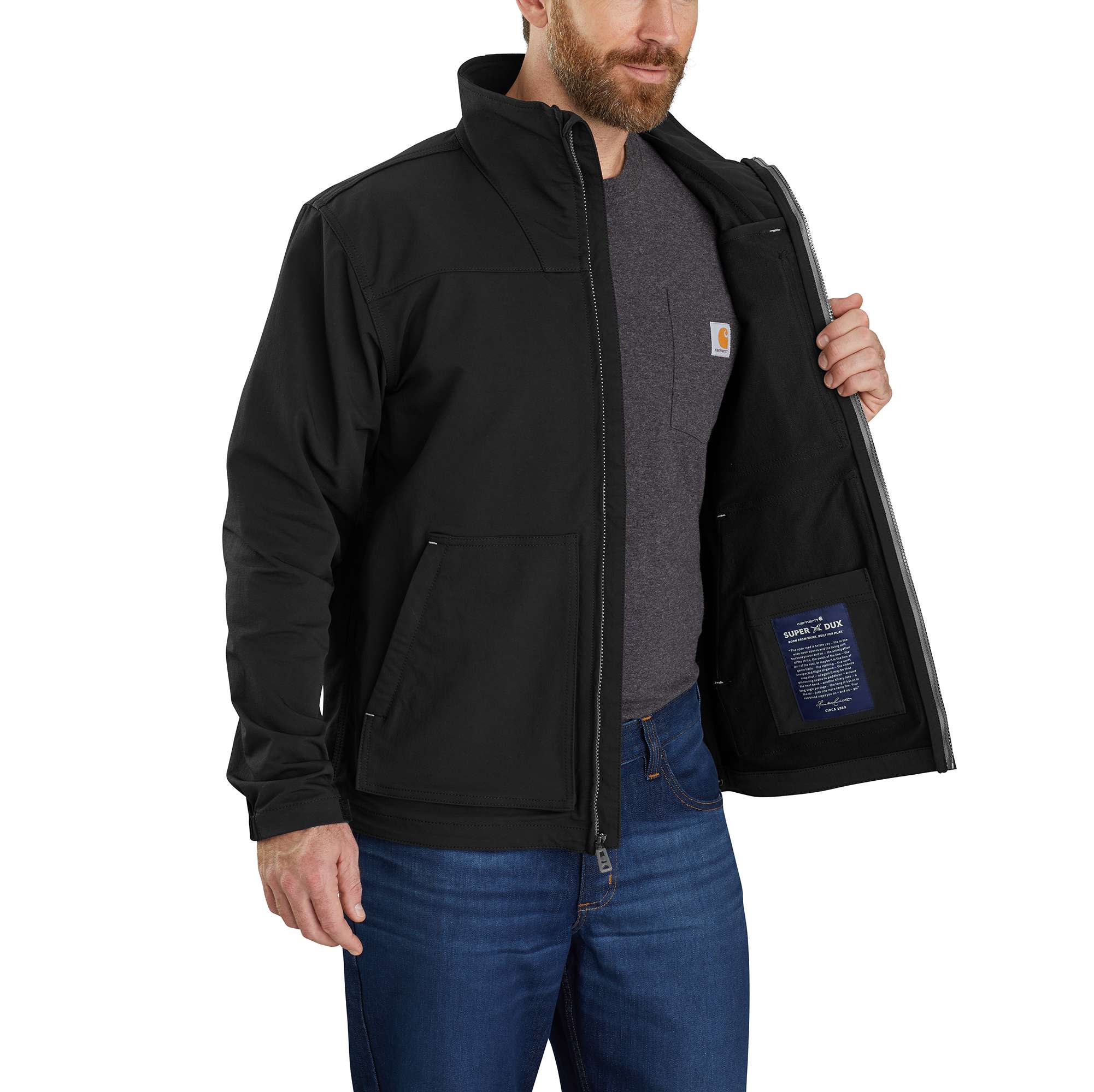 Super Dux™ Relaxed Fit Lightweight Mock-Neck Jacket - 1 Warm Rating - Image 3