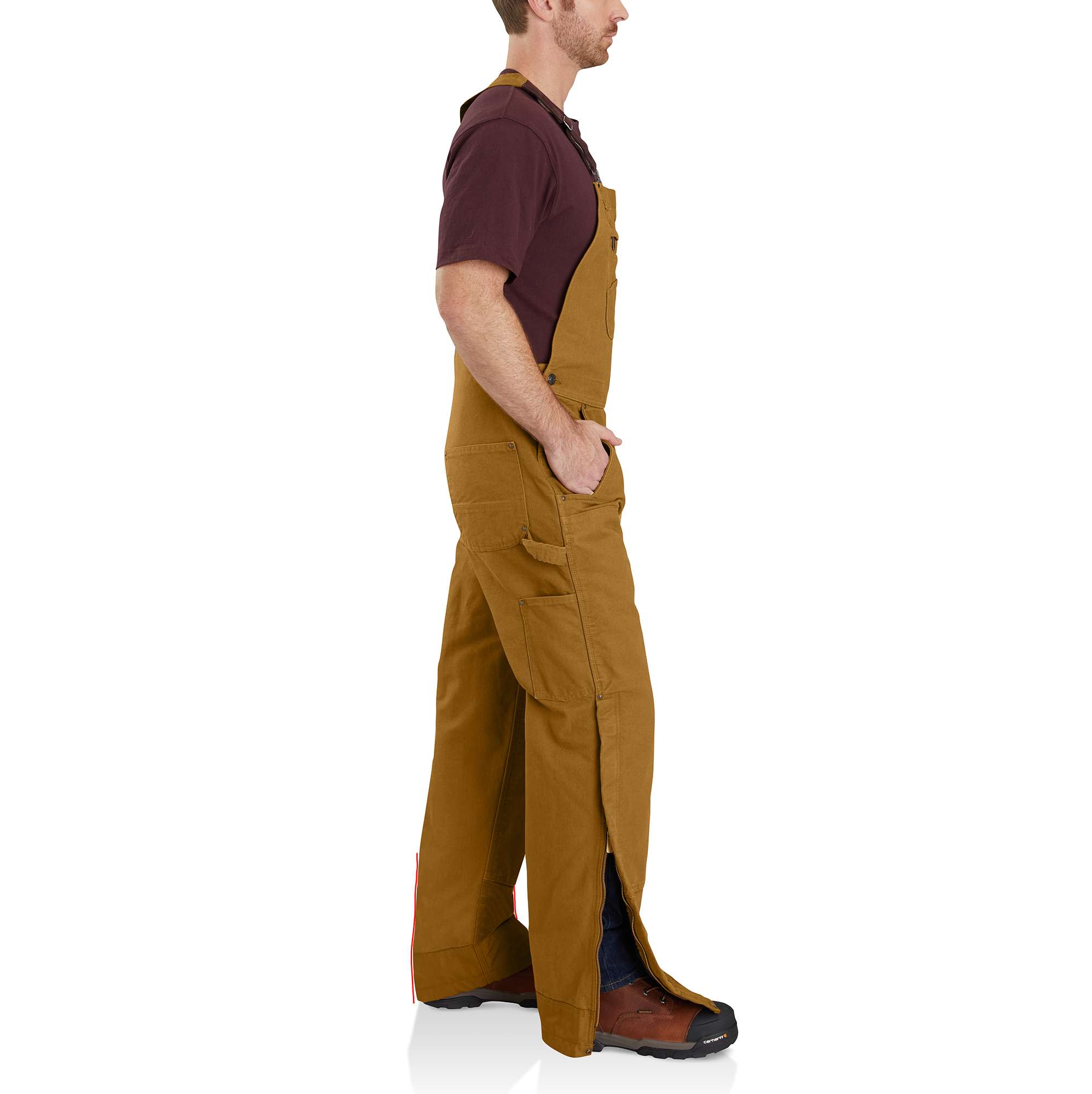 Washed Duck Insulated Bib Overall - Image 4