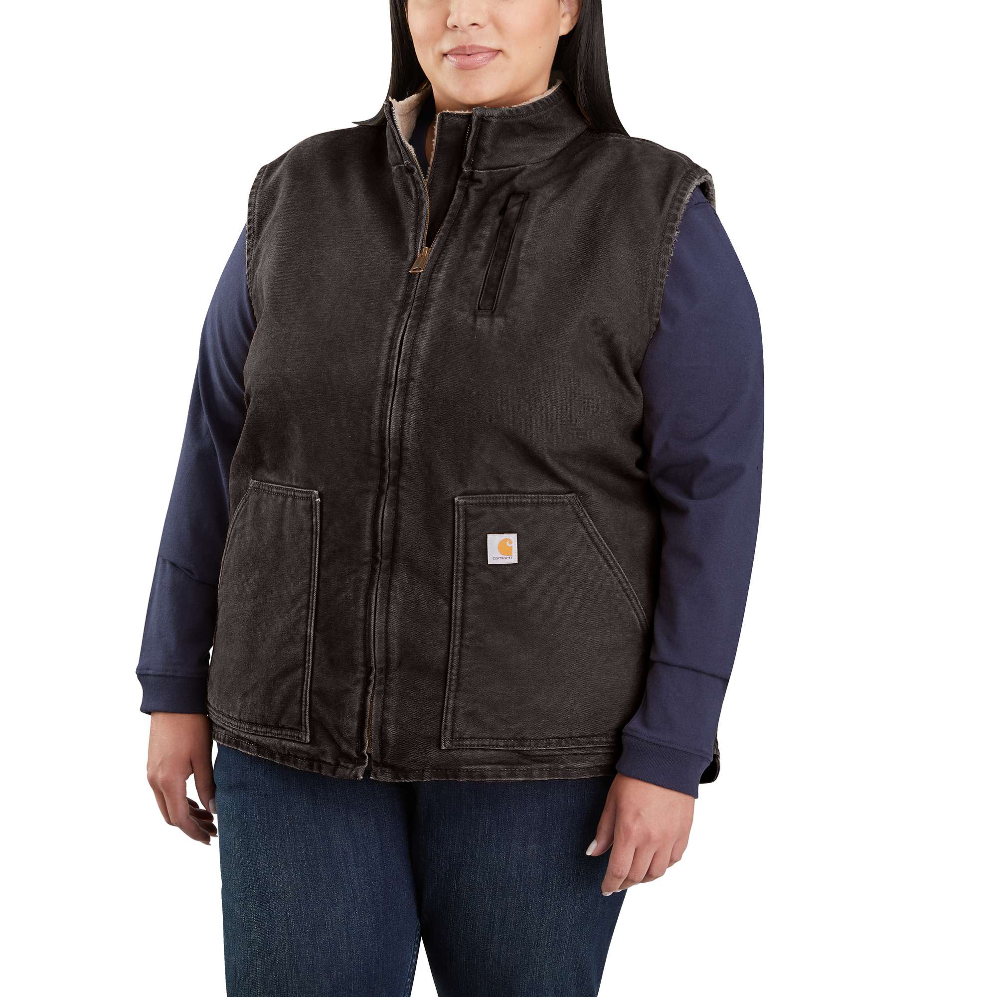 Washed Duck Mock Neck Vest - Image 4