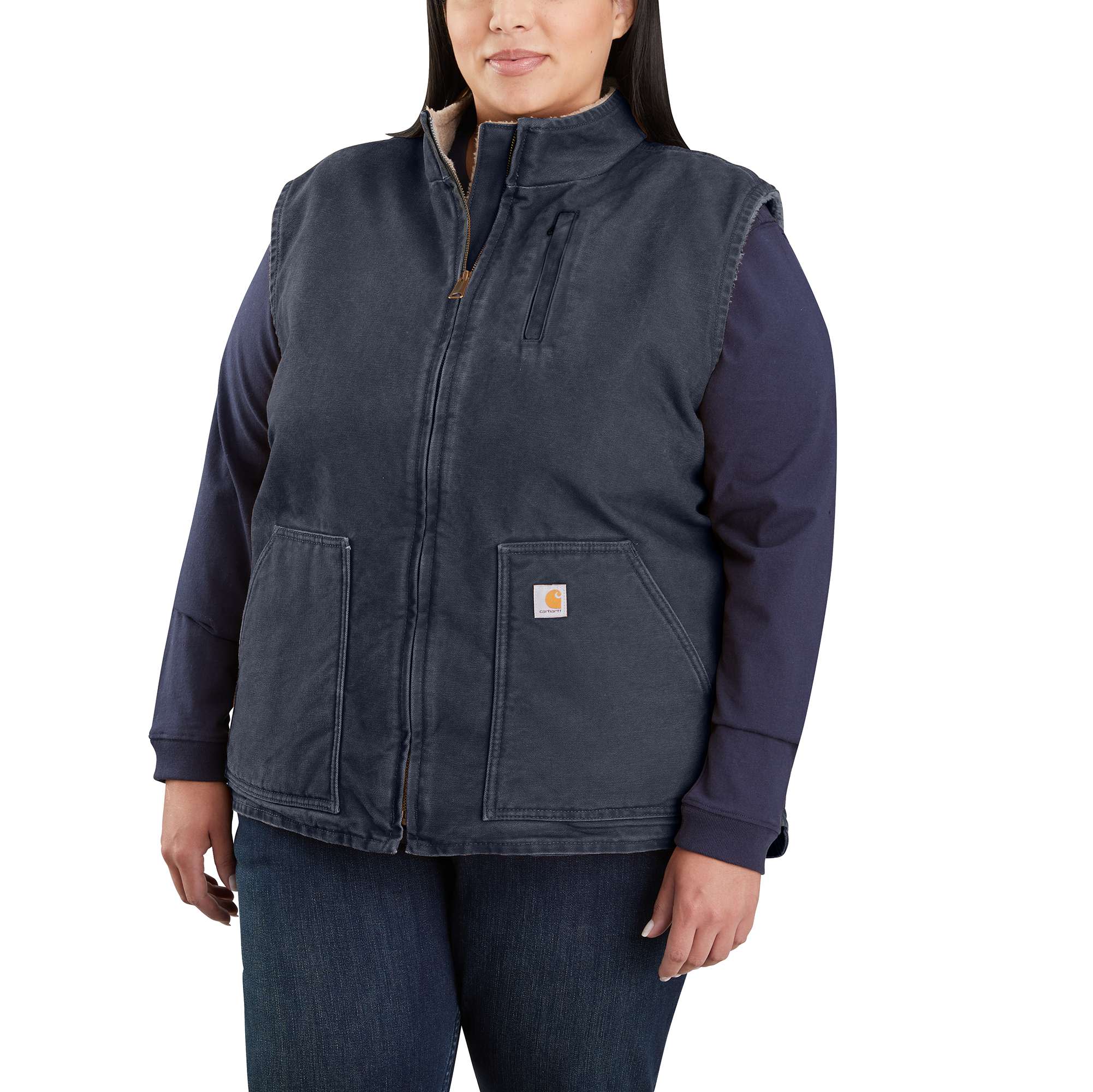 Washed Duck Mock Neck Vest - Image 2
