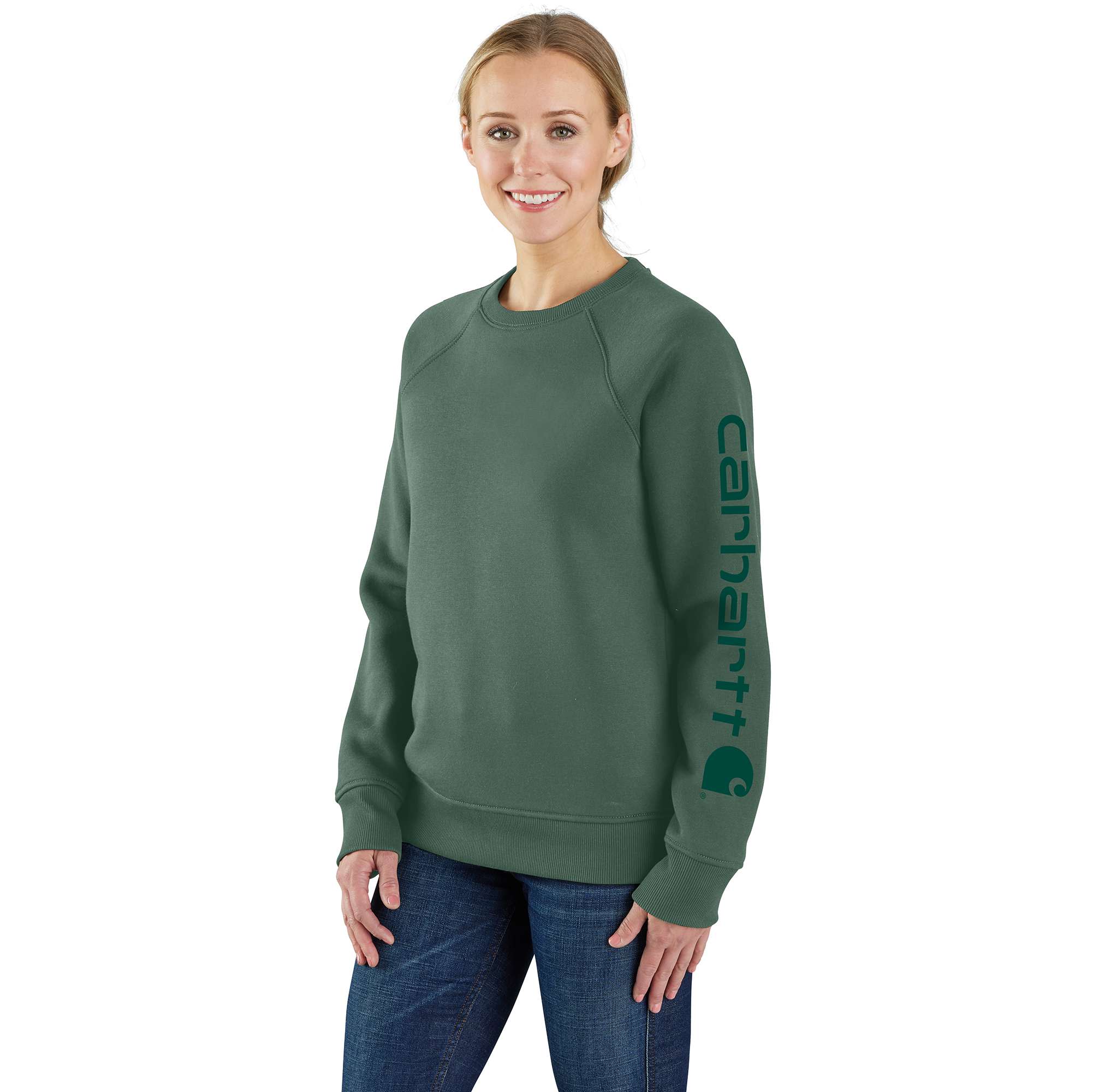 Women's Relaxed Fit Midweight Graphic Crewneck Sweatshirt