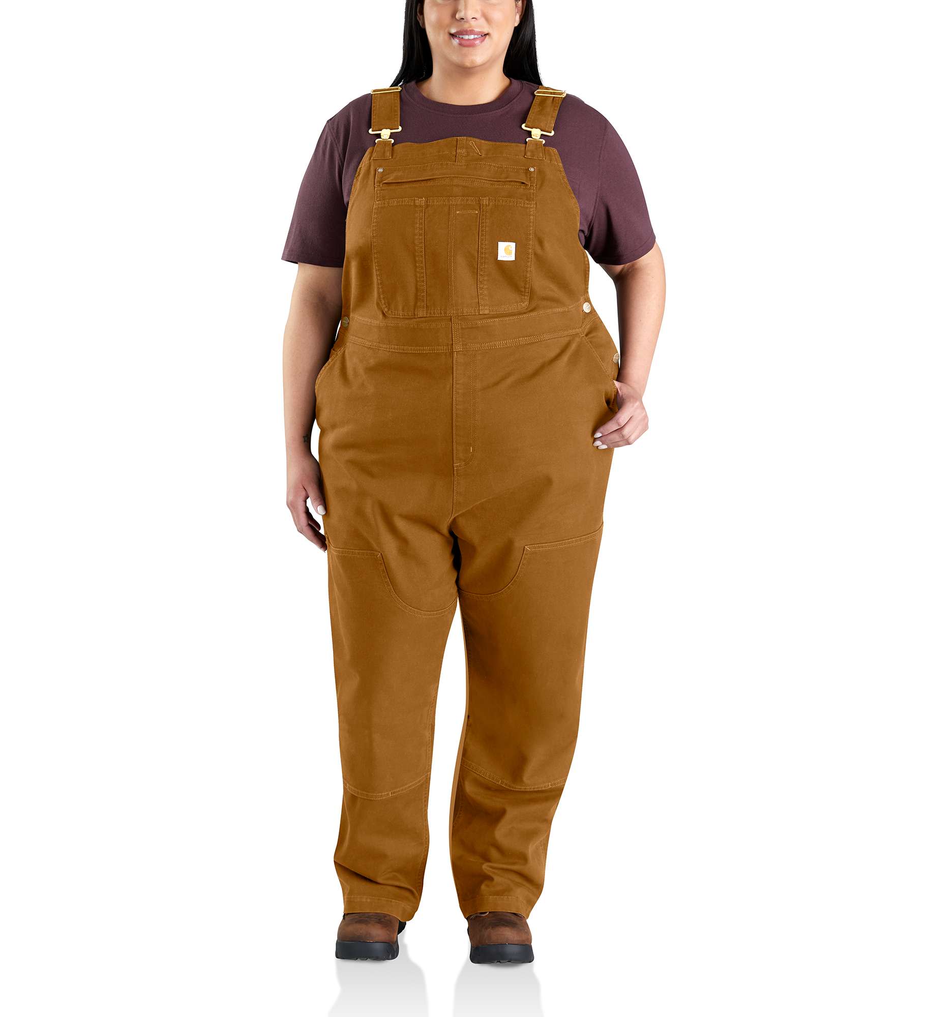 Women's Rugged Flex® Loose Fit Canvas Bib Overall - Image 5