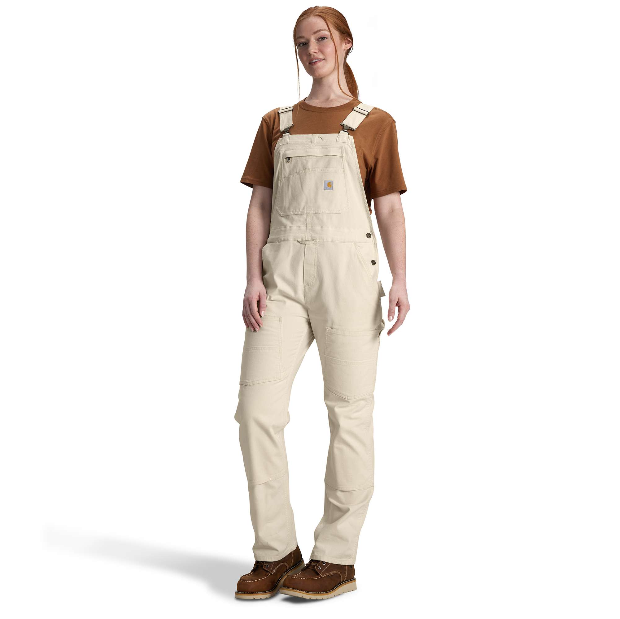 Women's Rugged Flex® Loose Fit Undyed Canvas Bib Overall
