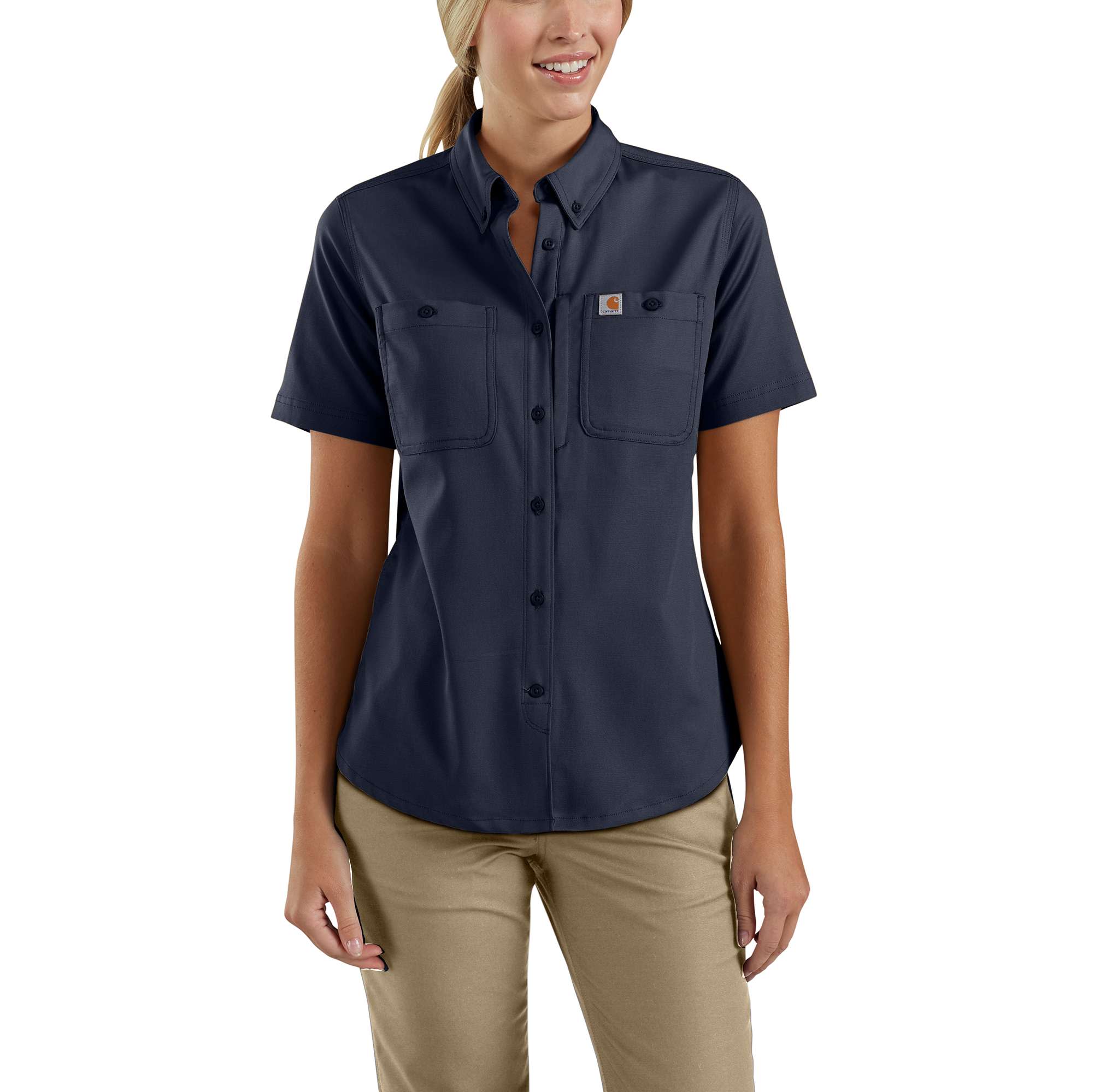 Women's Rugged Professional™Series Relaxed Fit Canvas Short Sleeve Work Shirt